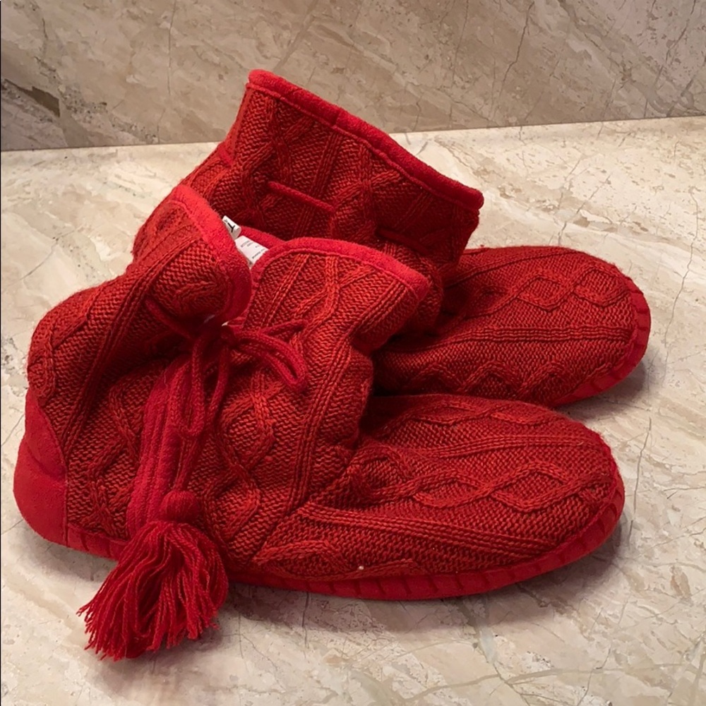 [ToeSox] red bootie slippers